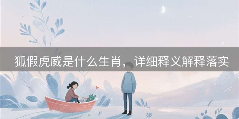 狐假虎威是什么生肖，详细释义解释落实