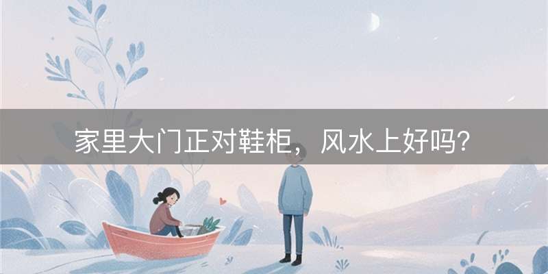 家里大门正对鞋柜，风水上好吗？