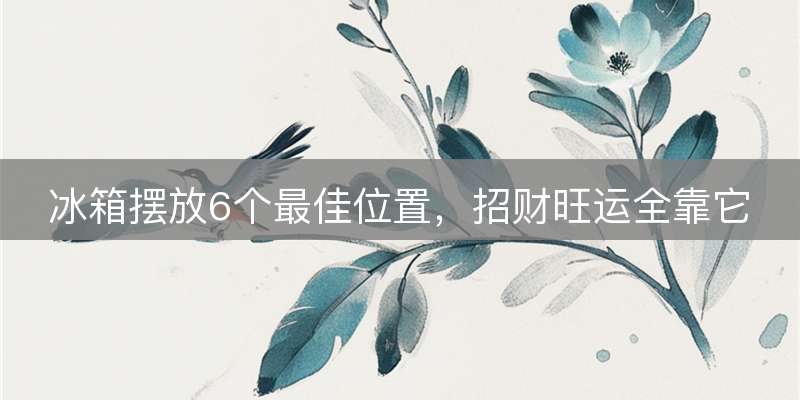 冰箱摆放6个最佳位置，招财旺运全靠它