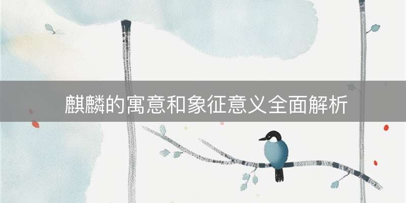 麒麟的寓意和象征意义全面解析