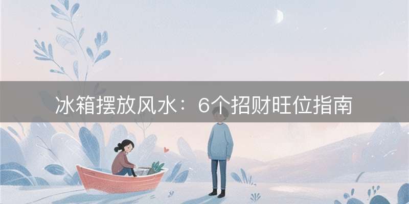 冰箱摆放风水：6个招财旺位指南