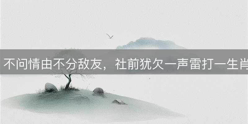 不问情由不分敌友，社前犹欠一声雷打一生肖，精准释义与词语解析