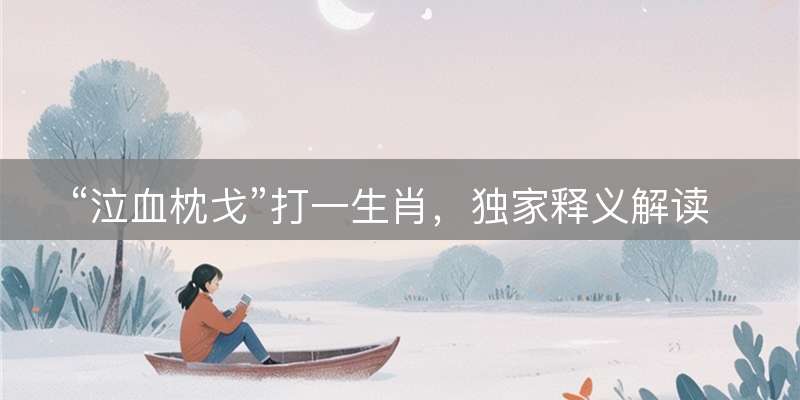 “泣血枕戈”打一生肖，独家释义解读