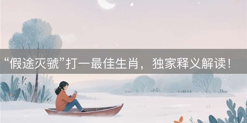 “假途灭虢”打一最佳生肖，独家释义解读！