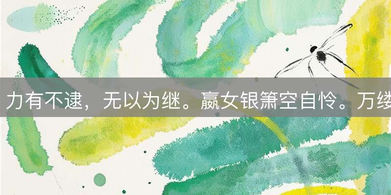 力有不逮，无以为继。嬴女银箫空自怜。万缕千丝，寤寐求之。几度潮生潮落打一生肖，谜底释义全解析
