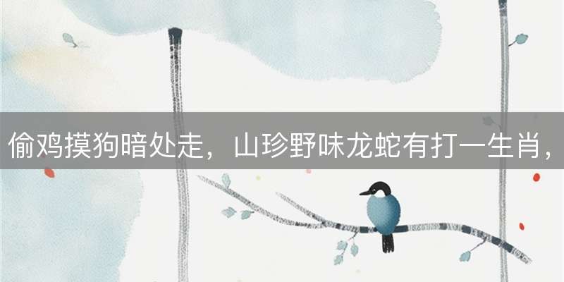 偷鸡摸狗暗处走，山珍野味龙蛇有打一生肖，精准解析解答