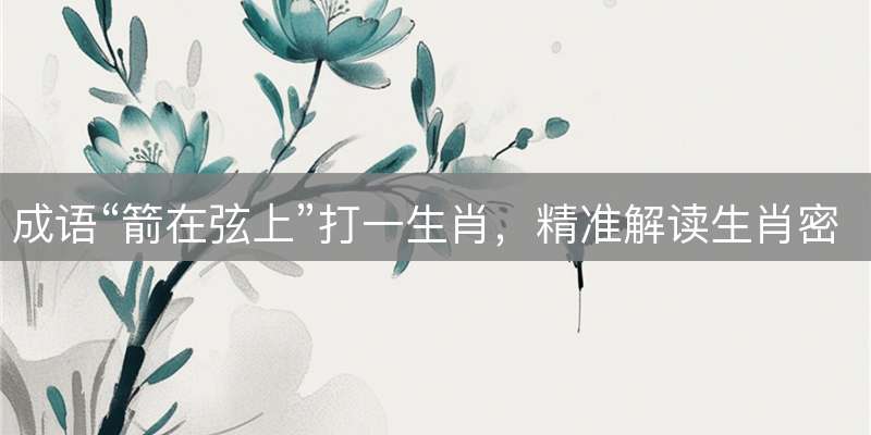 成语“箭在弦上”打一生肖，精准解读生肖密码