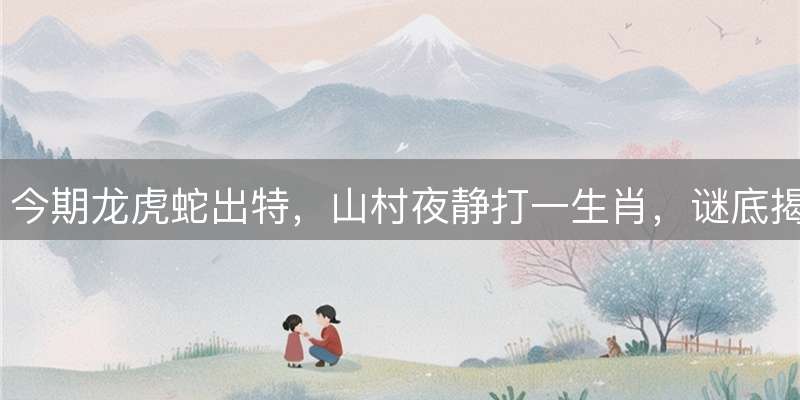 今期龙虎蛇出特，山村夜静打一生肖，谜底揭晓及运势详解